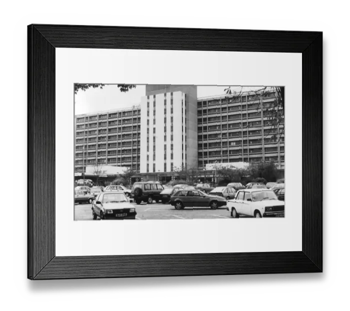 Framed Print : Gartnavel General Hospital, Glasgow exterior Circa 1987