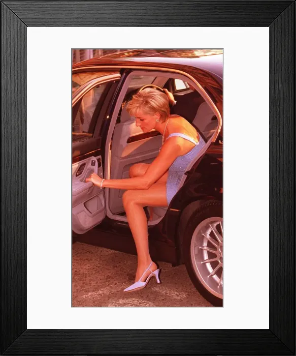 Framed Print : Princess Diana arrives by car at the Royal Albert Hall to attend a gala performance of