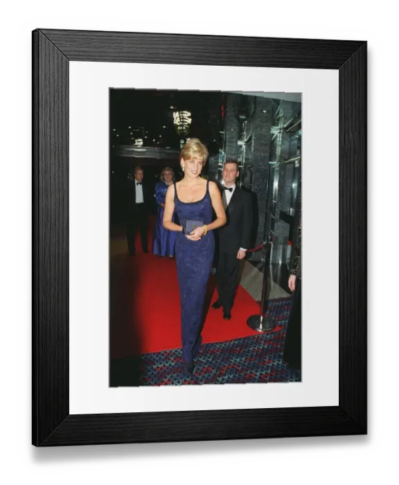 Framed Print : Diana, Princess of Wales arrives for the Royal Gala Premiere performance of Lord Framed Print : Diana, Princess of Wales arrives for the Royal Gala Premiere performance of Lord