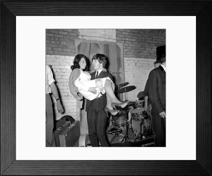 Framed Print : Paul McCartney at the Futurist theatre in Scarborough with Cherry Rowland one of their Framed Print : Paul McCartney at the Futurist theatre in Scarborough with Cherry Rowland one of their