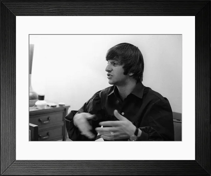 Framed Print : August 1964 Ringo Starr at rented Bel Air home during Beatles tour