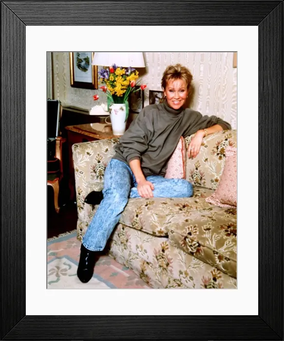 Framed Print : Agnetha Falstog in London to promote her second solo album I stand alone Framed Print : Agnetha Falstog in London to promote her second solo album I stand alone