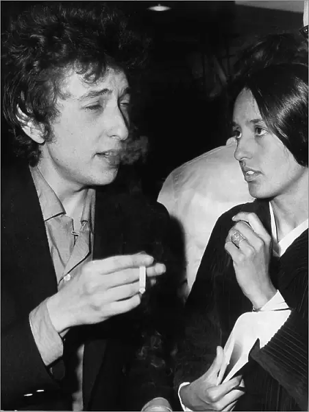 Bob Dylan American Folk Singer arriving at Heathrow Airport with his Girlfriend