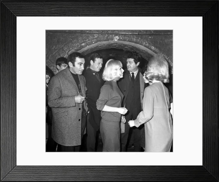 Framed Print : Lionel Bart, Alun Owen and Beatles manager Brian Epstein at the Cavern Club, Liverpool Framed Print : Lionel Bart, Alun Owen and Beatles manager Brian Epstein at the Cavern Club, Liverpool