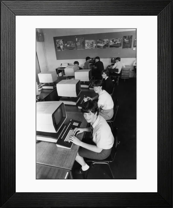 Framed Print : Children using computers. Carol Bullock, Debbie Armstrong and Paula Brocks Framed Print : Children using computers. Carol Bullock, Debbie Armstrong and Paula Brocks