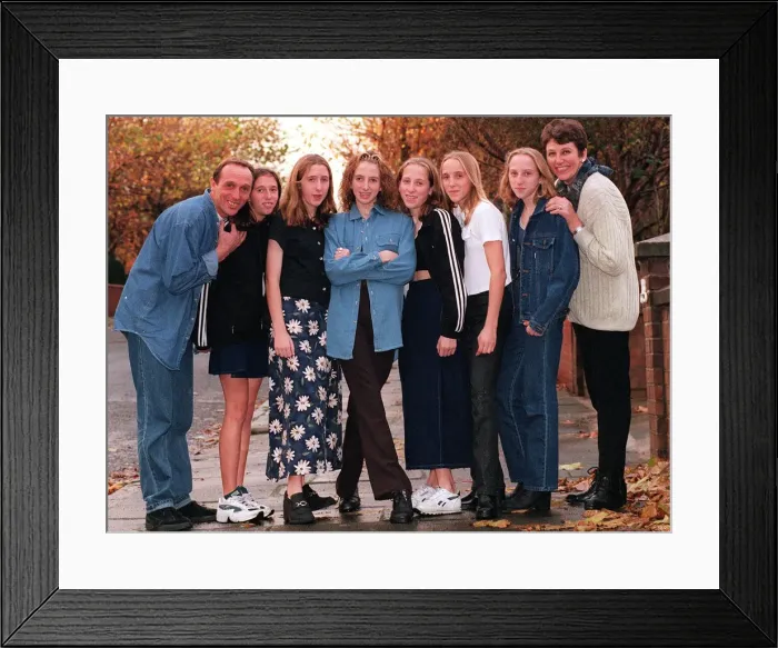 Framed Print : The Walton Sextuplets growing up November 1997 from left Graham Walton Sarah Walton