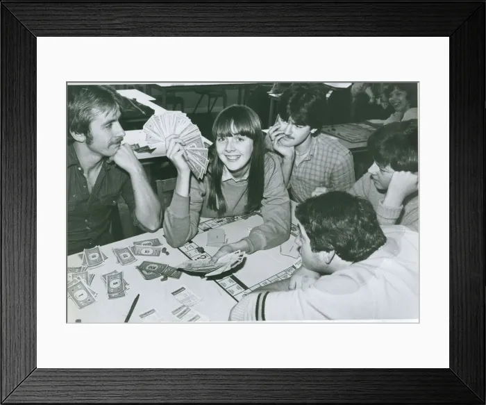 Framed Print : Gateshead sixth formers raising money for charity with a sponsored marathon Monopoly Framed Print : Gateshead sixth formers raising money for charity with a sponsored marathon Monopoly