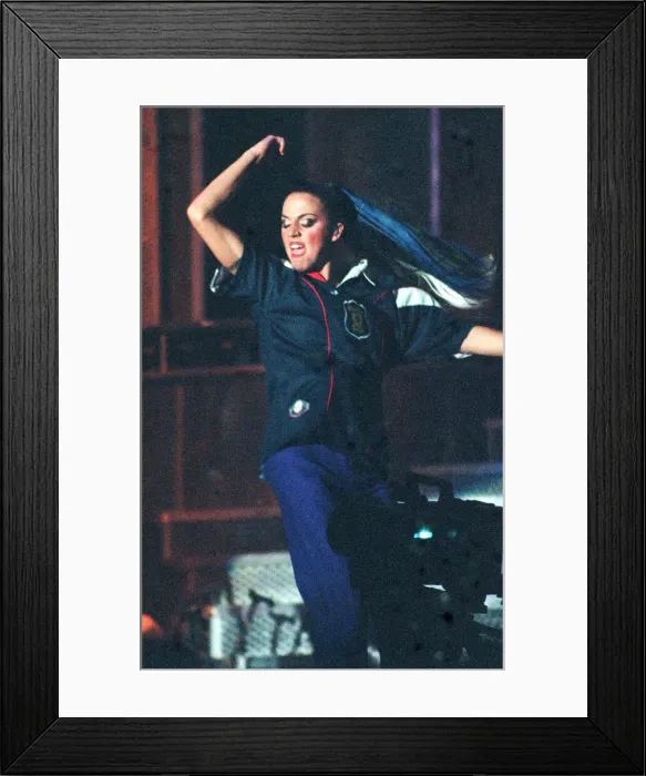 Framed Print : Mel C of The Spice Girls on stage Glasgow SECC April 1998 Framed Print : Mel C of The Spice Girls on stage Glasgow SECC April 1998