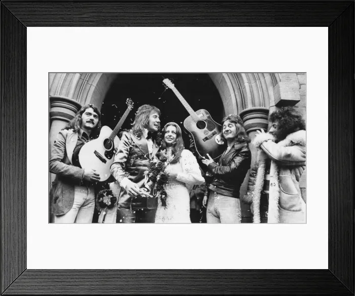 Framed Print : Geordie, the former band of Brian Johnson lead singer of the rock group AC  /  DC