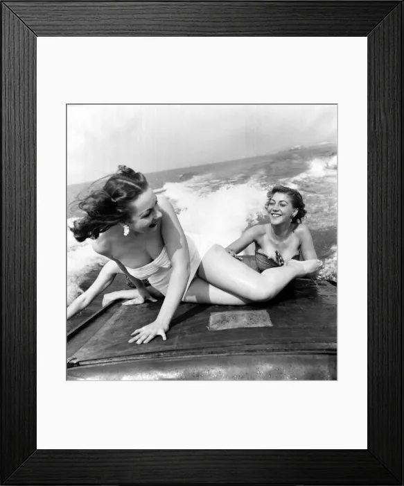 Framed Print : Shirley Ohman and Pau Barker at Brighton Summer holiday August 1954 2 young Framed Print : Shirley Ohman and Pau Barker at Brighton Summer holiday August 1954 2 young