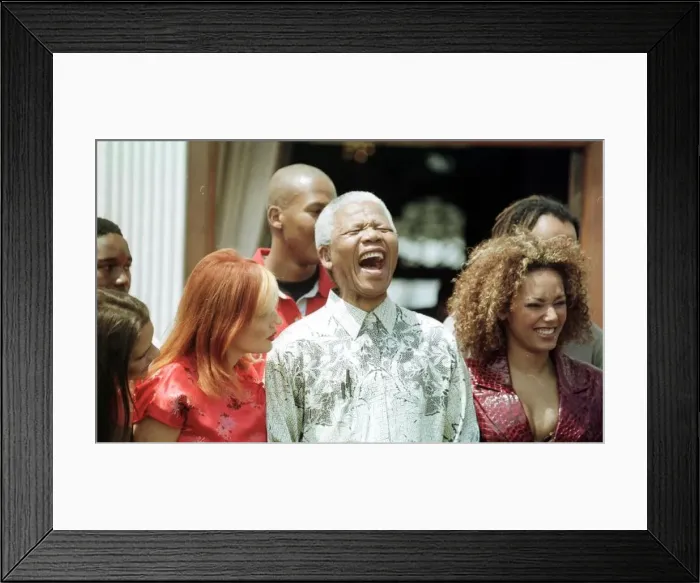  : President Nelson Mandela meets the Spice Girls in Johannesburg 01  /  11  /  97