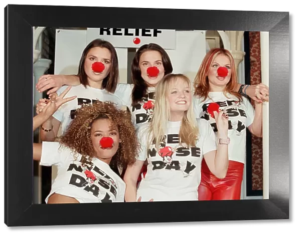 The Spice Girls at the launch of Comic Reliefs Red Nose Day