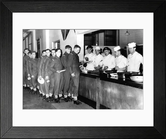 Framed Print : Men of the Royal Northumberland Fulsiliers and the Royal Fusiliers lined up for their Framed Print : Men of the Royal Northumberland Fulsiliers and the Royal Fusiliers lined up for their