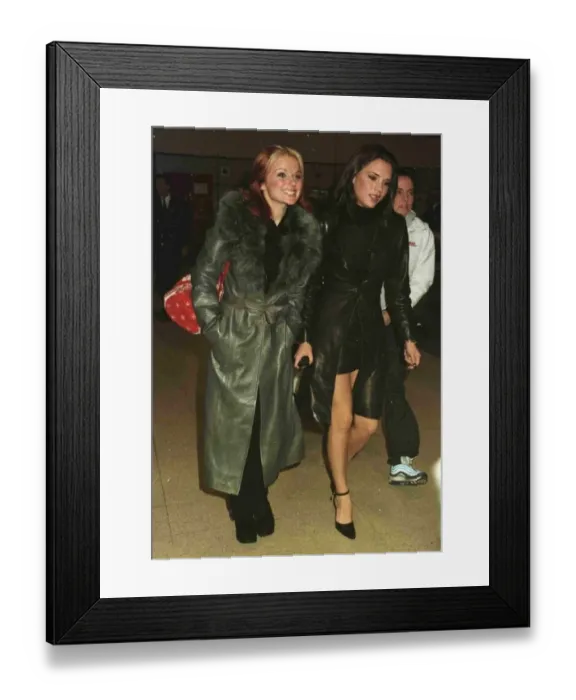 : Spice Girls Victoria Geri leaving Heathrow for Madrid November 1997 : Spice Girls Victoria Geri leaving Heathrow for Madrid November 1997