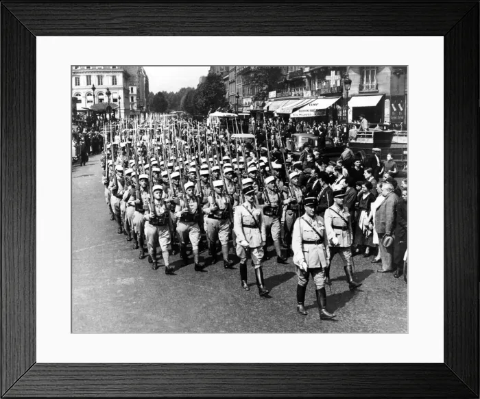 Framed Print : French Foreign Legionaires in Paris for the Bastille Day parade Framed Print : French Foreign Legionaires in Paris for the Bastille Day parade