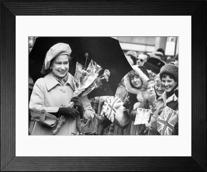 Framed Print : Queen Elizabeth II and Prince Philip visit Workington in Cumbria