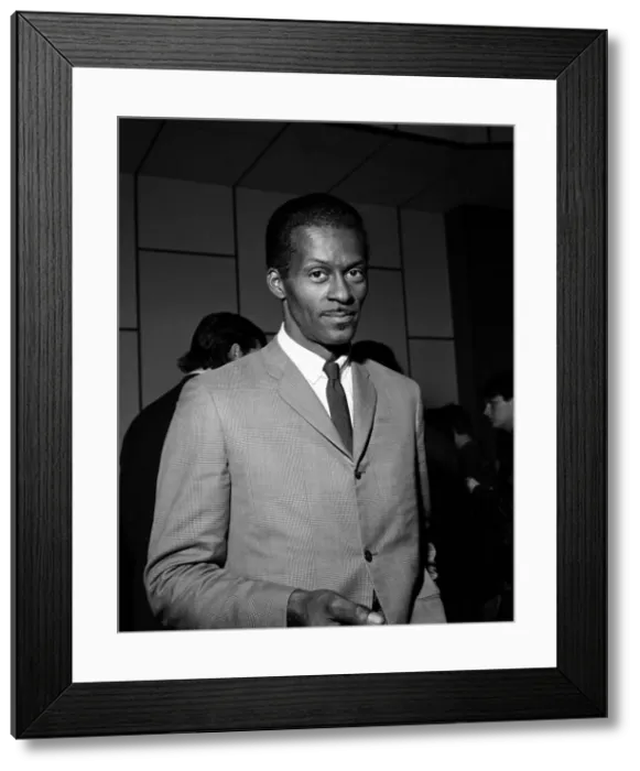 Framed Print : Chuck Berry pictured at Pye recording studios, Cumberland Place. 25th May 1964 Framed Print : Chuck Berry pictured at Pye recording studios, Cumberland Place. 25th May 1964