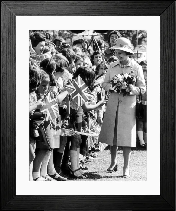 Framed Print : Queen Elizabeth II and Prince Philip on the North East Leg of The Jubilee Tour 1977 to