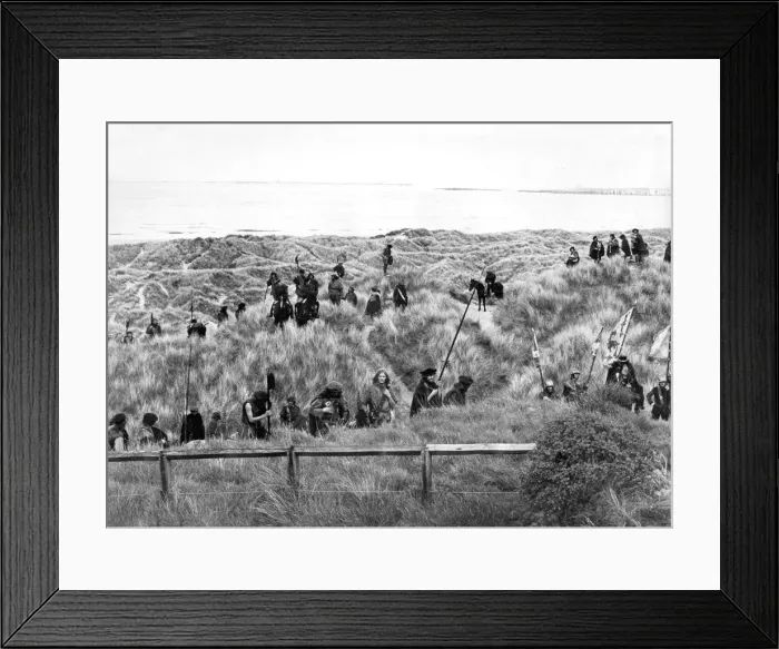 Framed Print : The British Army A. D. 1560. Extras for scenes from Mary Queen of Scots Framed Print : The British Army A. D. 1560. Extras for scenes from Mary Queen of Scots