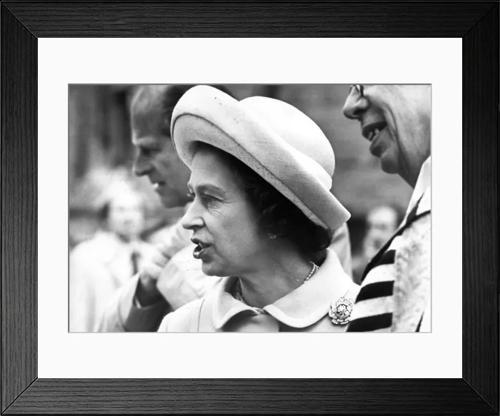 Framed Print : Queen Elizabeth II and Prince Philip on the North East Leg of The Jubilee Tour 1977 to Framed Print : Queen Elizabeth II and Prince Philip on the North East Leg of The Jubilee Tour 1977 to