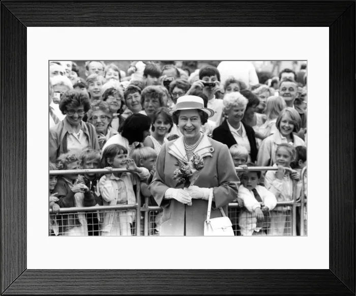 Framed Print : Queen Elizabeth II visits the new TA Centre at Cramlington