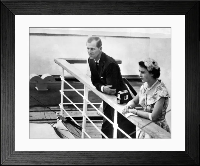 Framed Print : Queen Elizabeth II and her husband Prince Philip, Duke of Edinburgh