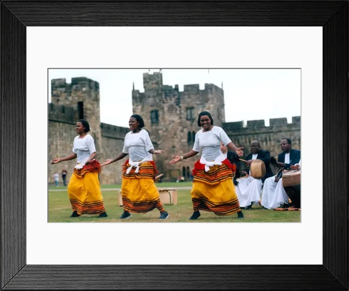 Framed Print : Some African dancers performing at Alnwick Music Festival in August 1996 Framed Print : Some African dancers performing at Alnwick Music Festival in August 1996