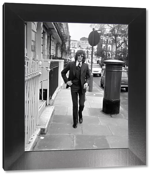 Robin Gibb of the Bee Gees pop group walking down a London street. 29th April 1969