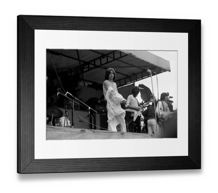Framed Print : The Rolling Stones on stage at their free concert in London