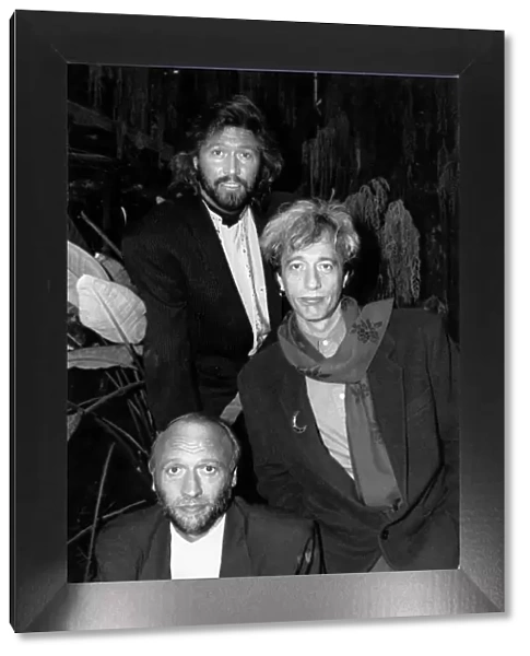 The Bee Gees pop group. The three Gibb brothers top to bottom: Barry