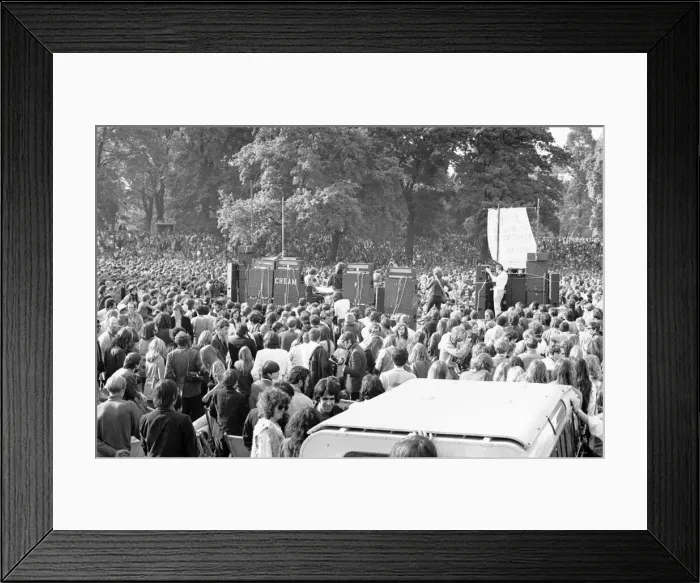 Framed Print : Backstage at a concert in Hyde Park by Blind Faith, the band formed by Eric Clapton Framed Print : Backstage at a concert in Hyde Park by Blind Faith, the band formed by Eric Clapton