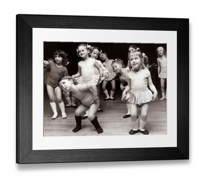 Framed Print : Children dancing during a ballet class at the Morgan Alsanoff Stage School in London in Framed Print : Children dancing during a ballet class at the Morgan Alsanoff Stage School in London in