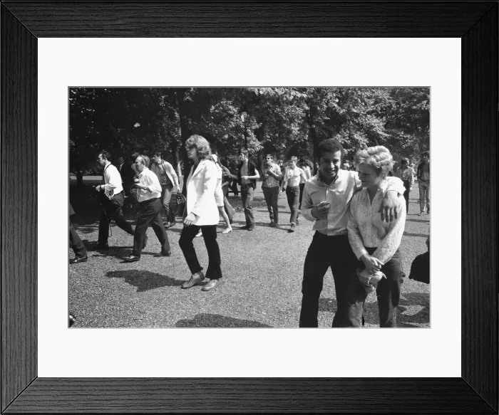 Framed Print : Rolling Stones : Mick Taylor (in white jacket) who took Brian Jones place in the band Framed Print : Rolling Stones : Mick Taylor (in white jacket) who took Brian Jones place in the band