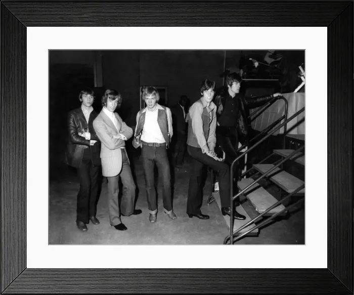 Framed Print : The three Gibb brothers of the Bee Gees pop group with fellow band members Vince Malouney Framed Print : The three Gibb brothers of the Bee Gees pop group with fellow band members Vince Malouney
