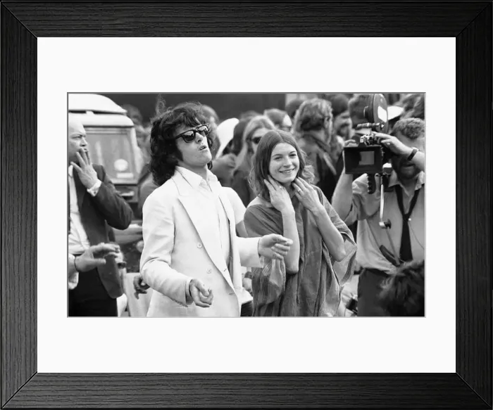 Framed Print : Singer Donovan dances with a girl (possibly Linda Lawrence Brian Jone