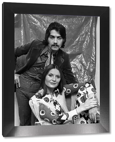 Designer Jeff Banks seen here with wife and pop singer Sandie Shaw. 4th January 1970
