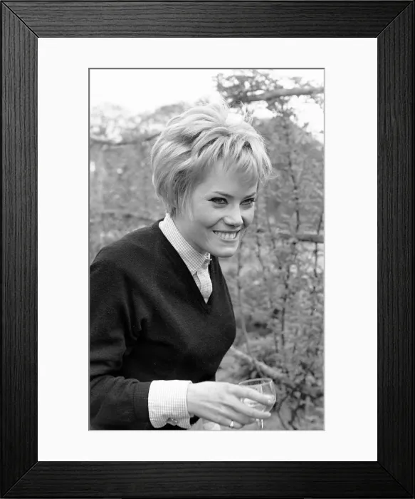 Framed Print : Model, actress and pop singer Wendy Richard seen here enjoying a glass of wine Framed Print : Model, actress and pop singer Wendy Richard seen here enjoying a glass of wine