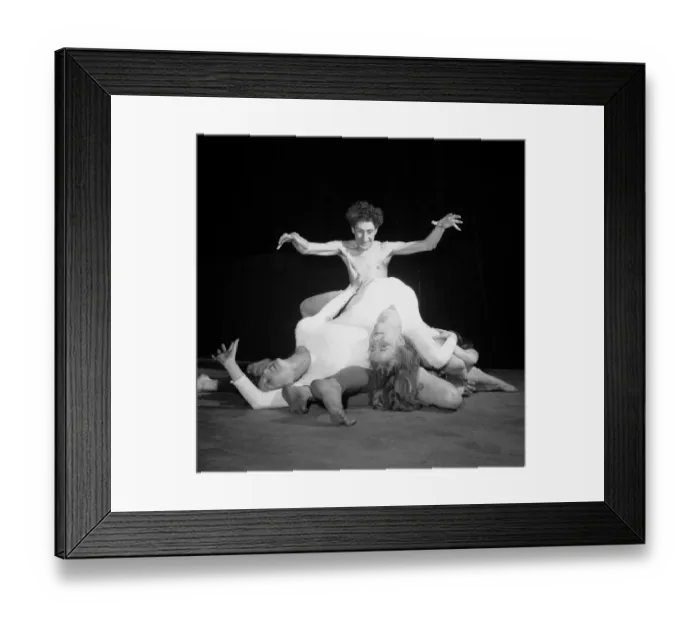 Framed Print : A tangle of bodies during the ballet sequence from the play Uranium 235 representing Framed Print : A tangle of bodies during the ballet sequence from the play Uranium 235 representing