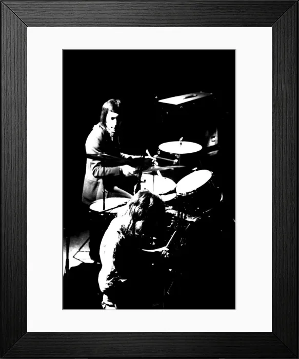 Framed Print : Rolling Stones: Charlie Watts & Mick Taylor in concert at the Newcastle City Hall 4th