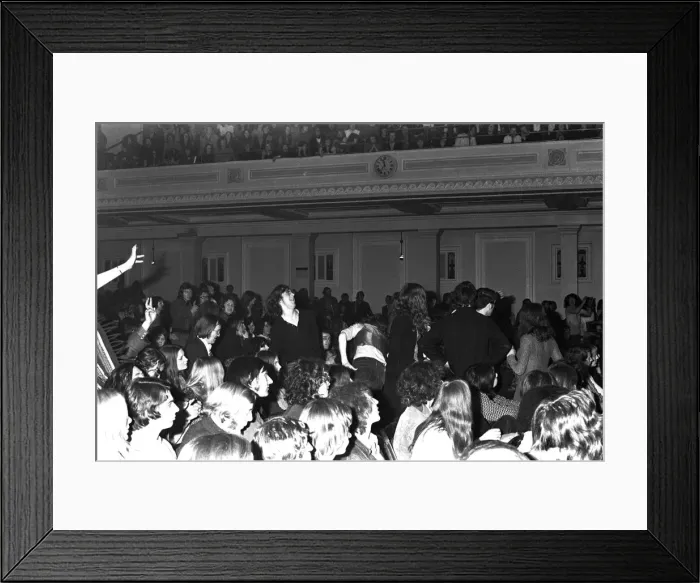 Framed Print : Rolling Stones: fans during the first night of the band Framed Print : Rolling Stones: fans during the first night of the band