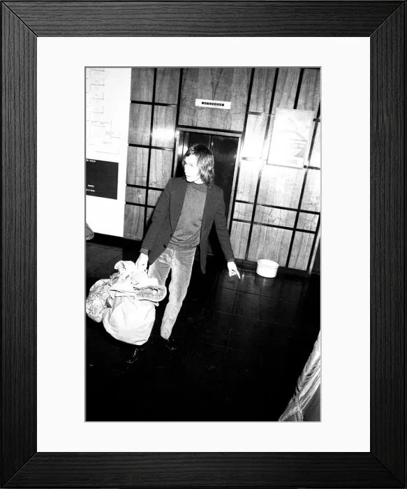 Framed Print : The Rolling Stones leaving a Newcastle Hotel 5th March 1971 after performing at the City