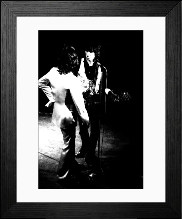 Framed Print : Rolling Stones: Mick Jagger & Keith Richards in concert at the Newcastle City Hall 4th