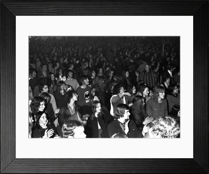 Framed Print : Rolling Stones: fans during the first night of the band Framed Print : Rolling Stones: fans during the first night of the band