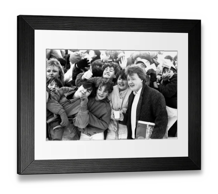 Framed Print : The television programme Saturday Superstore and Keith Chegwin visits Beamish Museum