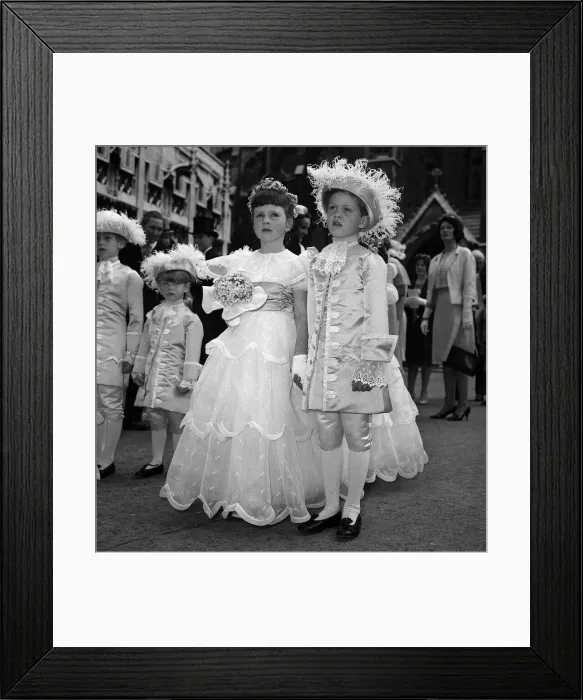 Framed Print : Marquis Jamie Blandford as page boy at wedding 1961