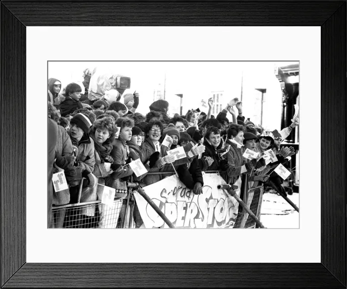 Framed Print : The television programme Saturday Superstore and Keith Chegwin visits Beamish Museum