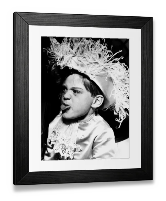 Framed Print : Marquis Of Blandford Jamie Spencer-Churchill dressed as a page boy in satin suit