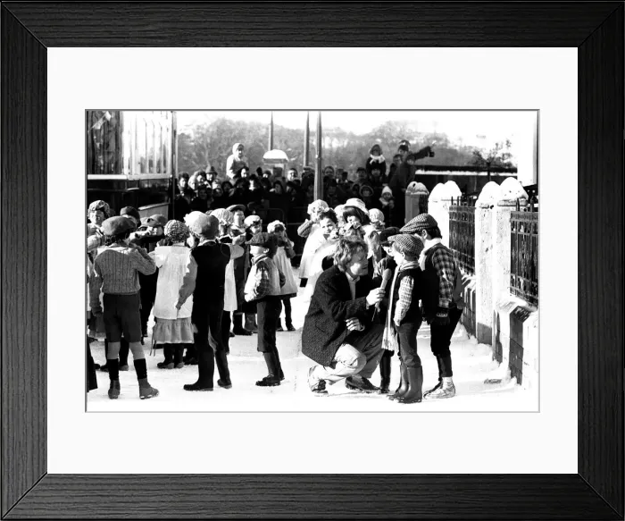 Framed Print : The television programme Saturday Superstore and Keith Chegwin visits Beamish Museum