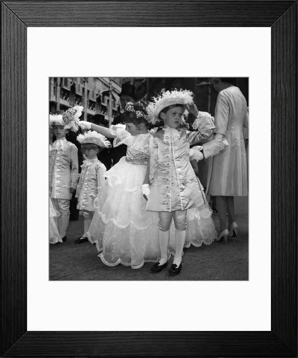 Framed Print : Marquis Jamie Blandford as page boy at wedding 1961 Framed Print : Marquis Jamie Blandford as page boy at wedding 1961