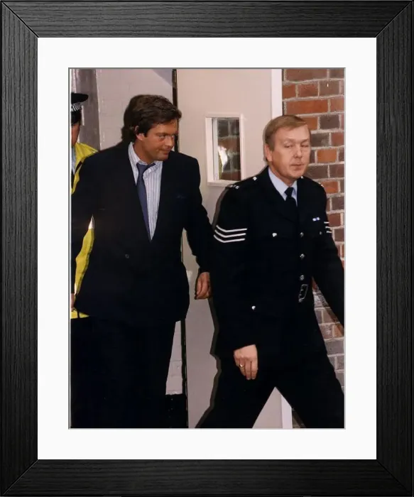 : Marquis of Blandford is led away by policemen from Beaconsfield Crown Court Dbase : Marquis of Blandford is led away by policemen from Beaconsfield Crown Court Dbase